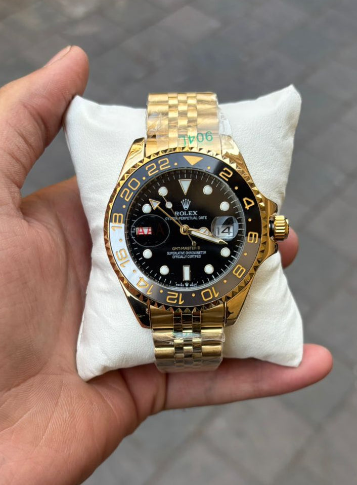 Ro lex GMT-Master II Black Dial Automatic Watch For Men's