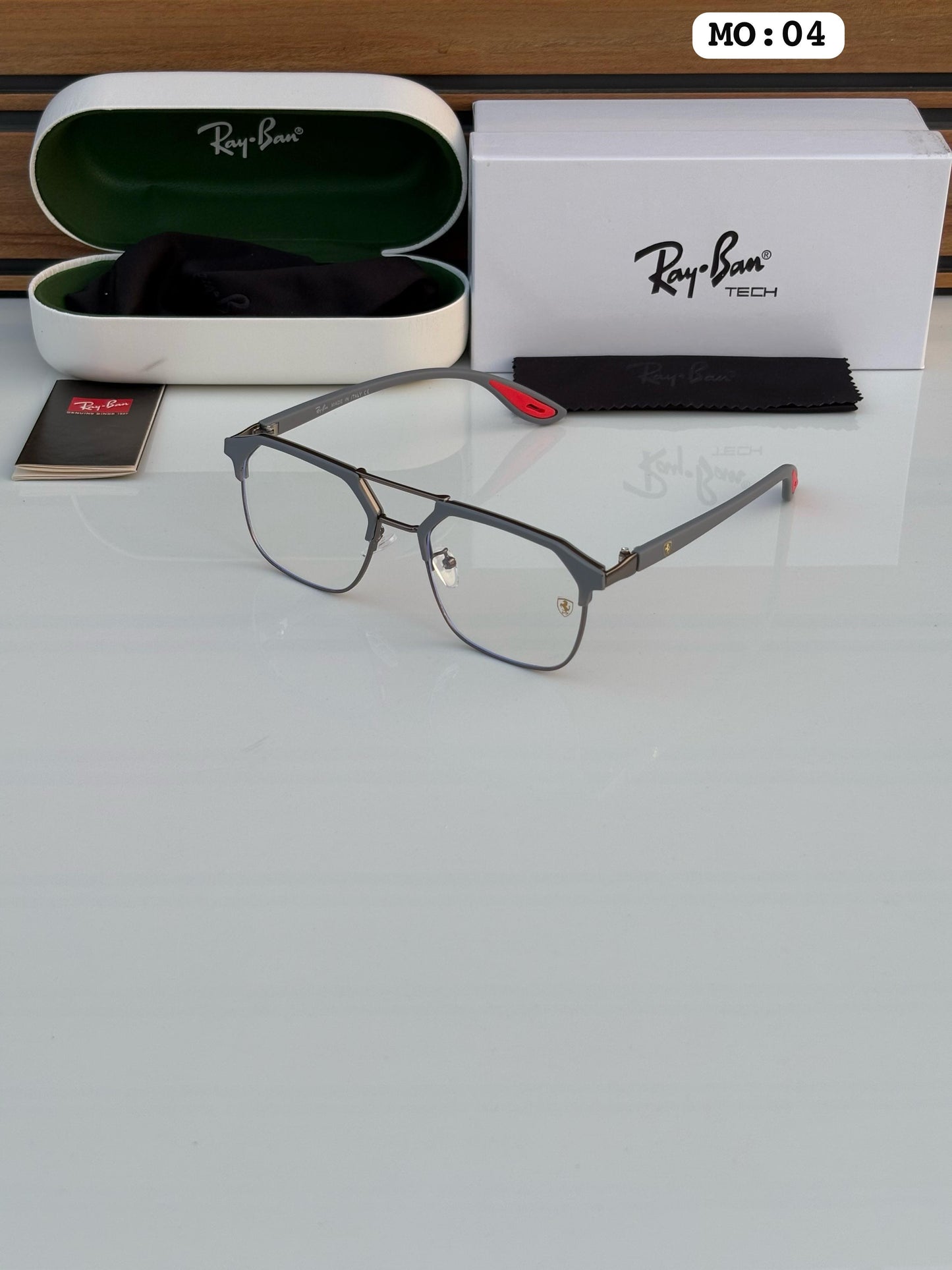 Ray Ban Transparent Lens Sunglasses