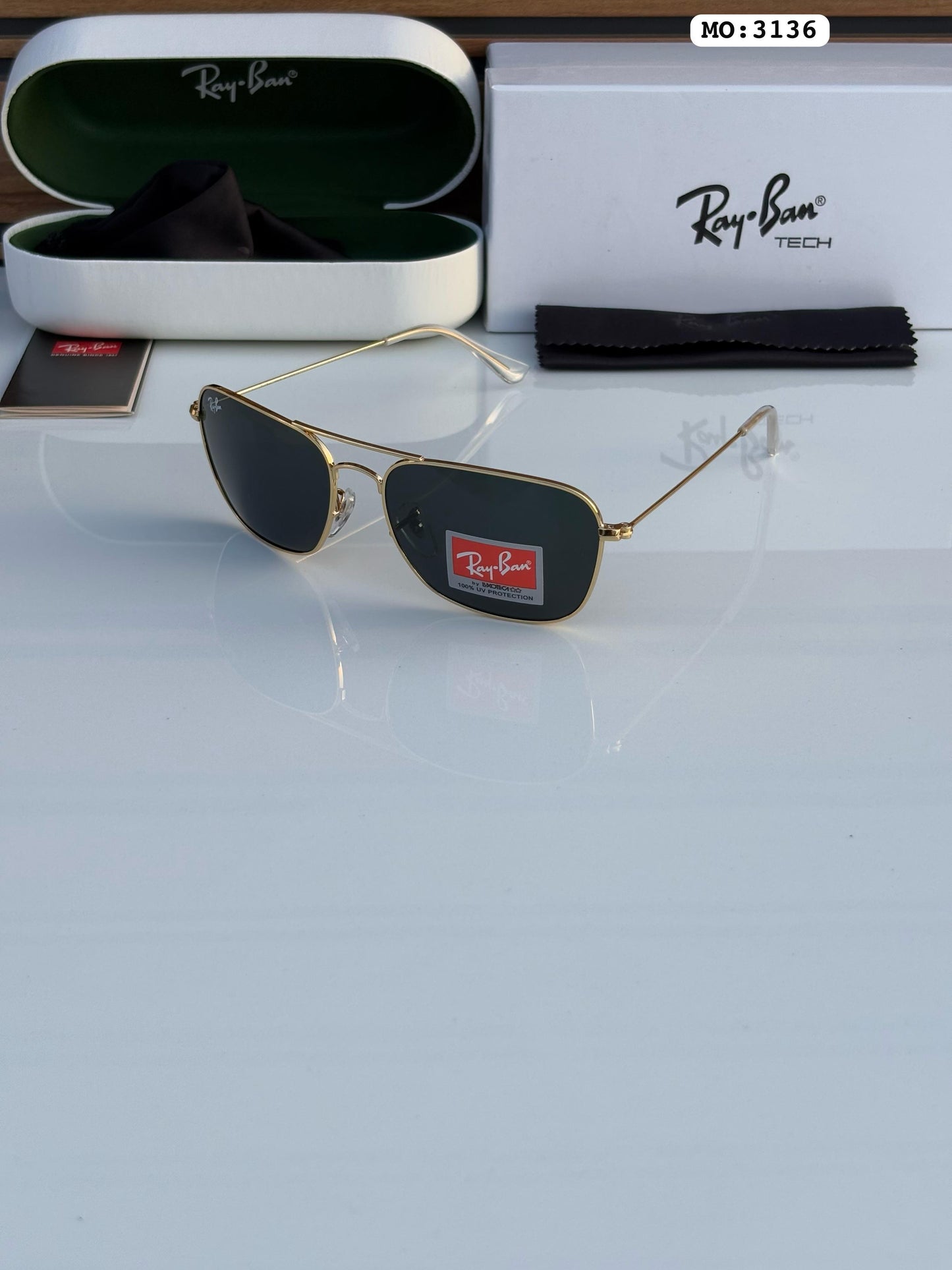 Ray Ban Black Unisex Sunglasses