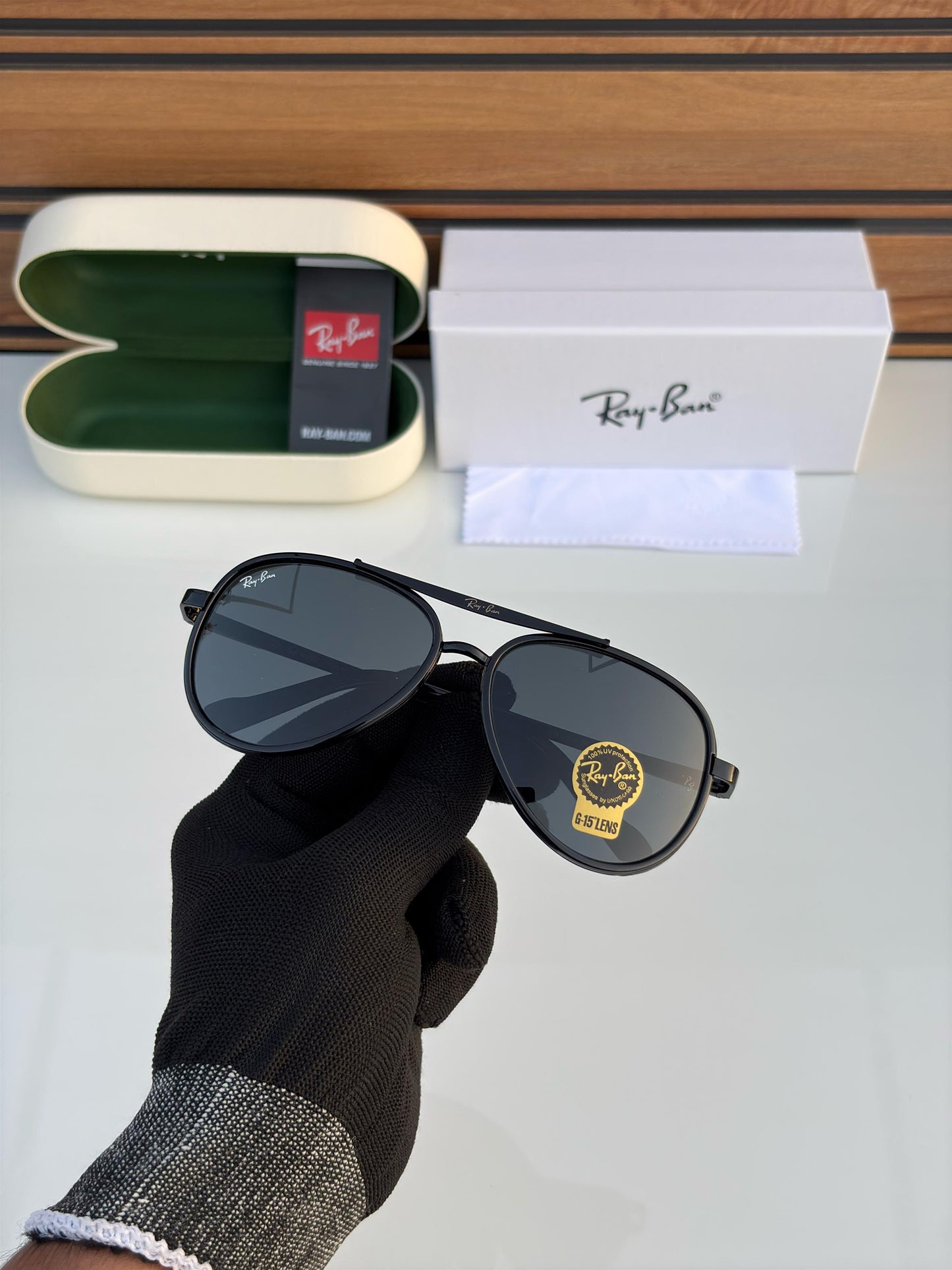 Ray Ban Black Unisex Sunglasses
