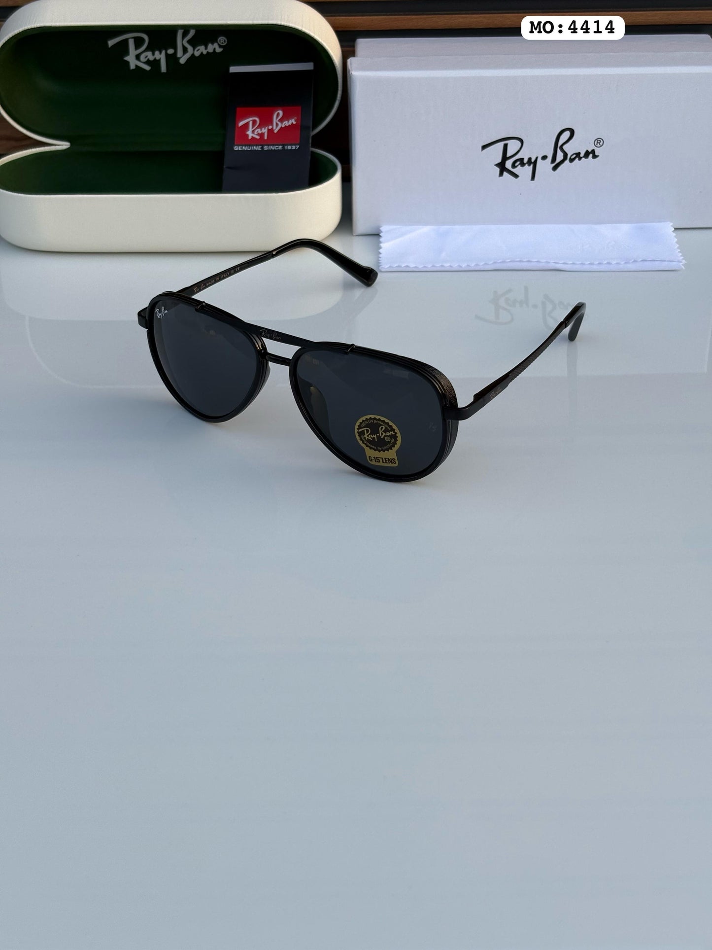 Ray Ban Black Unisex Sunglasses