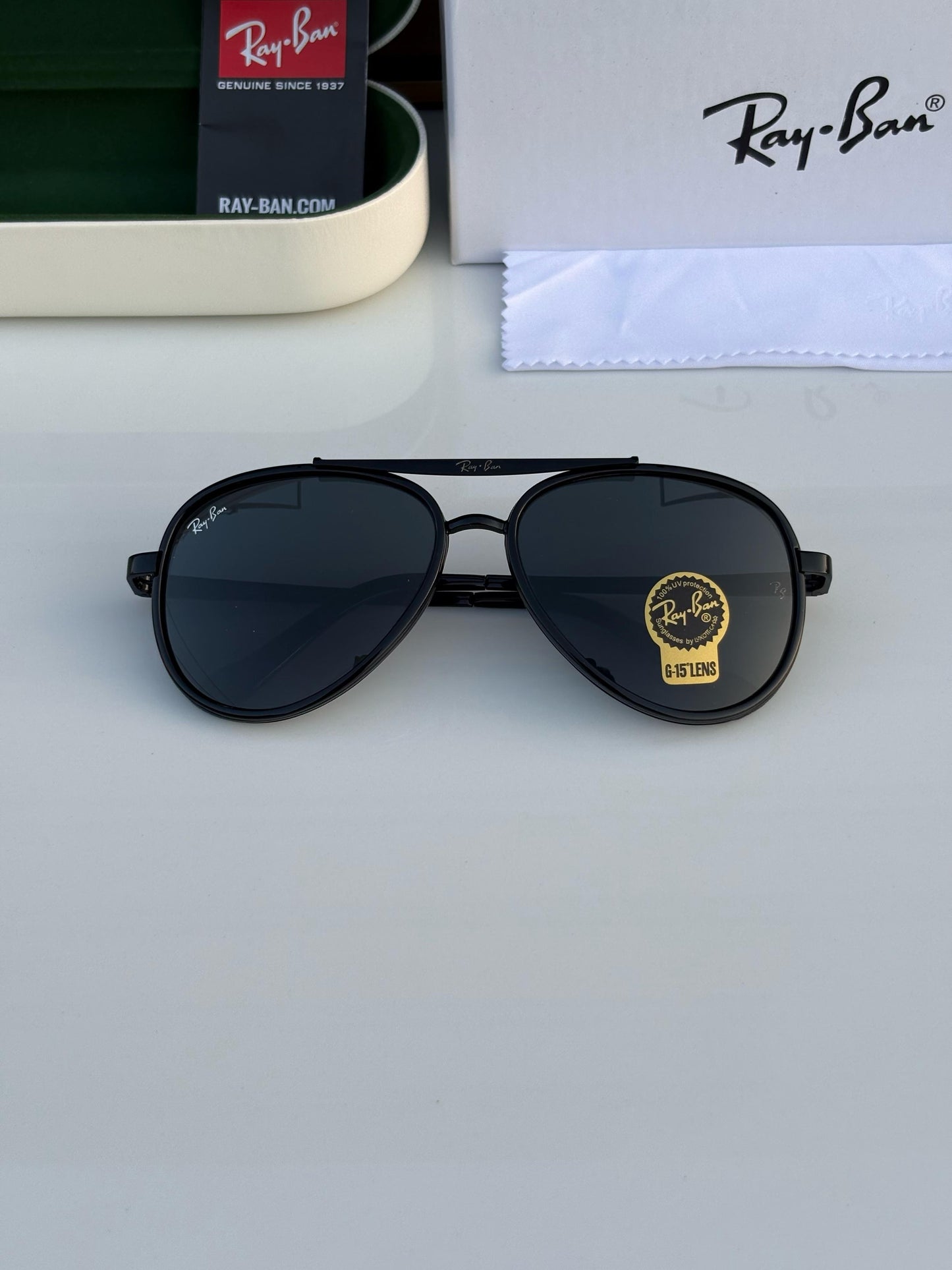 Ray Ban Black Unisex Sunglasses