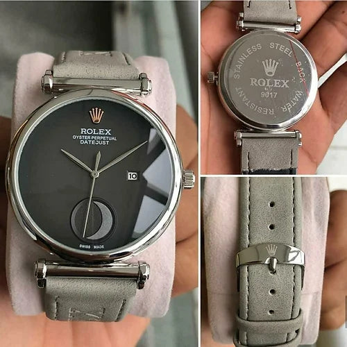Ro lex Chand Black Dial Analog For Men's Watch