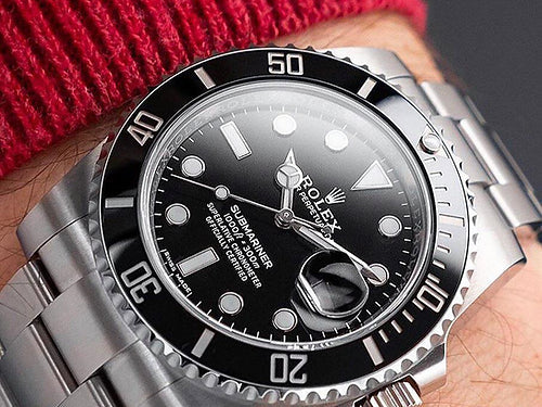 Rol-ex Automatic Black Bezel Men's Watch