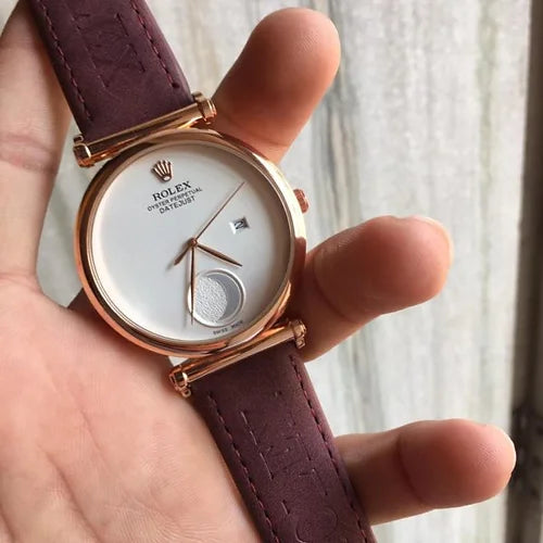 Ro-lex Chand White Dial Analog Men Watch
