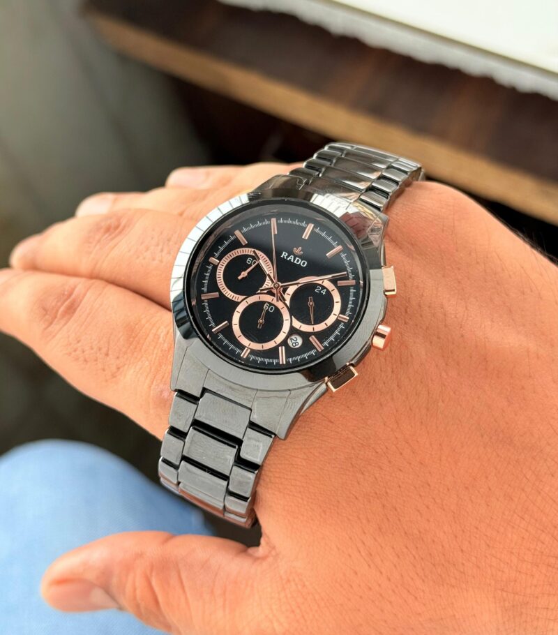 Rado HyperChrome Automatic Black Dial Chronograph Men's Watch