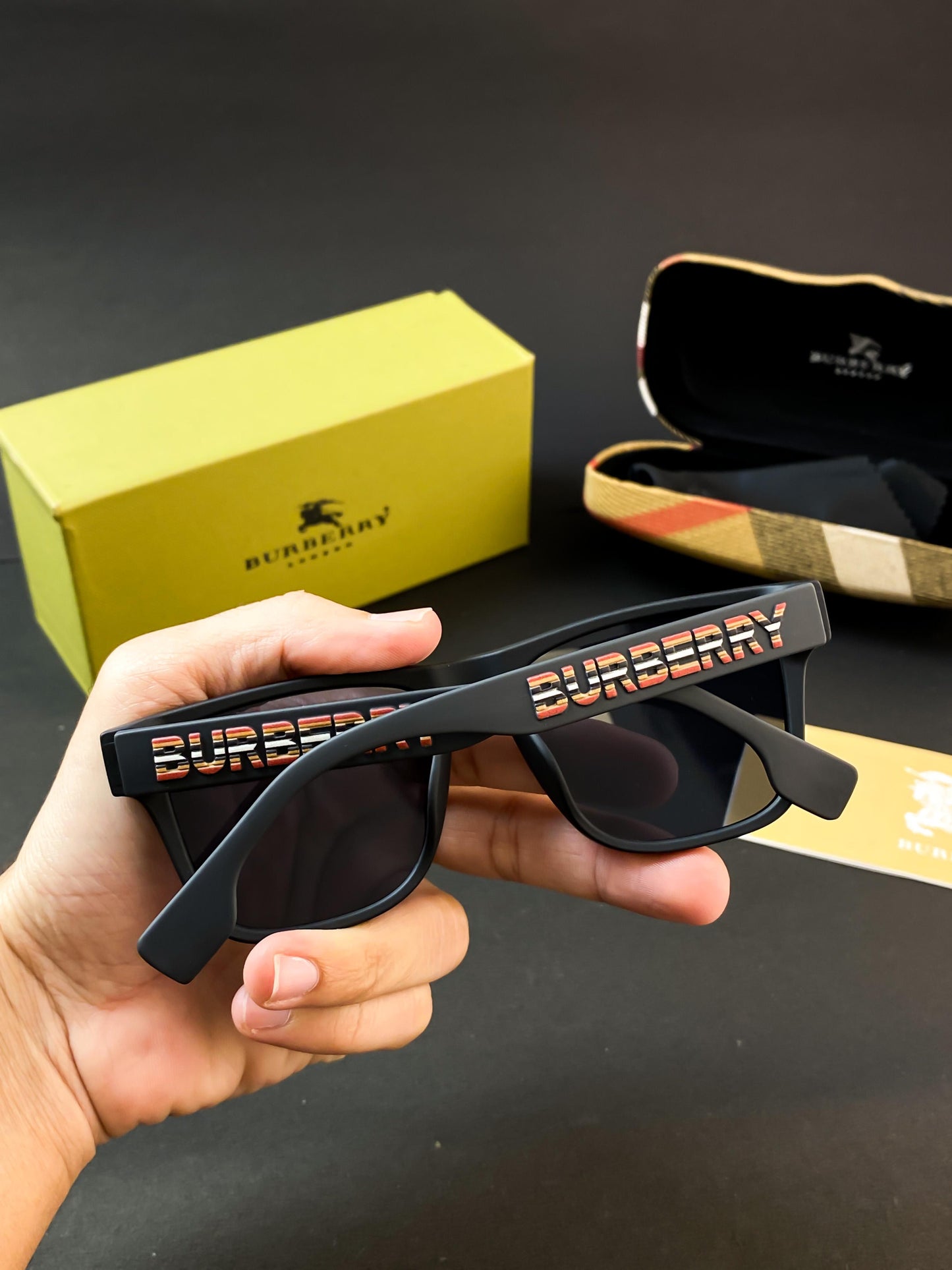 Fancy Black Square Sunglass