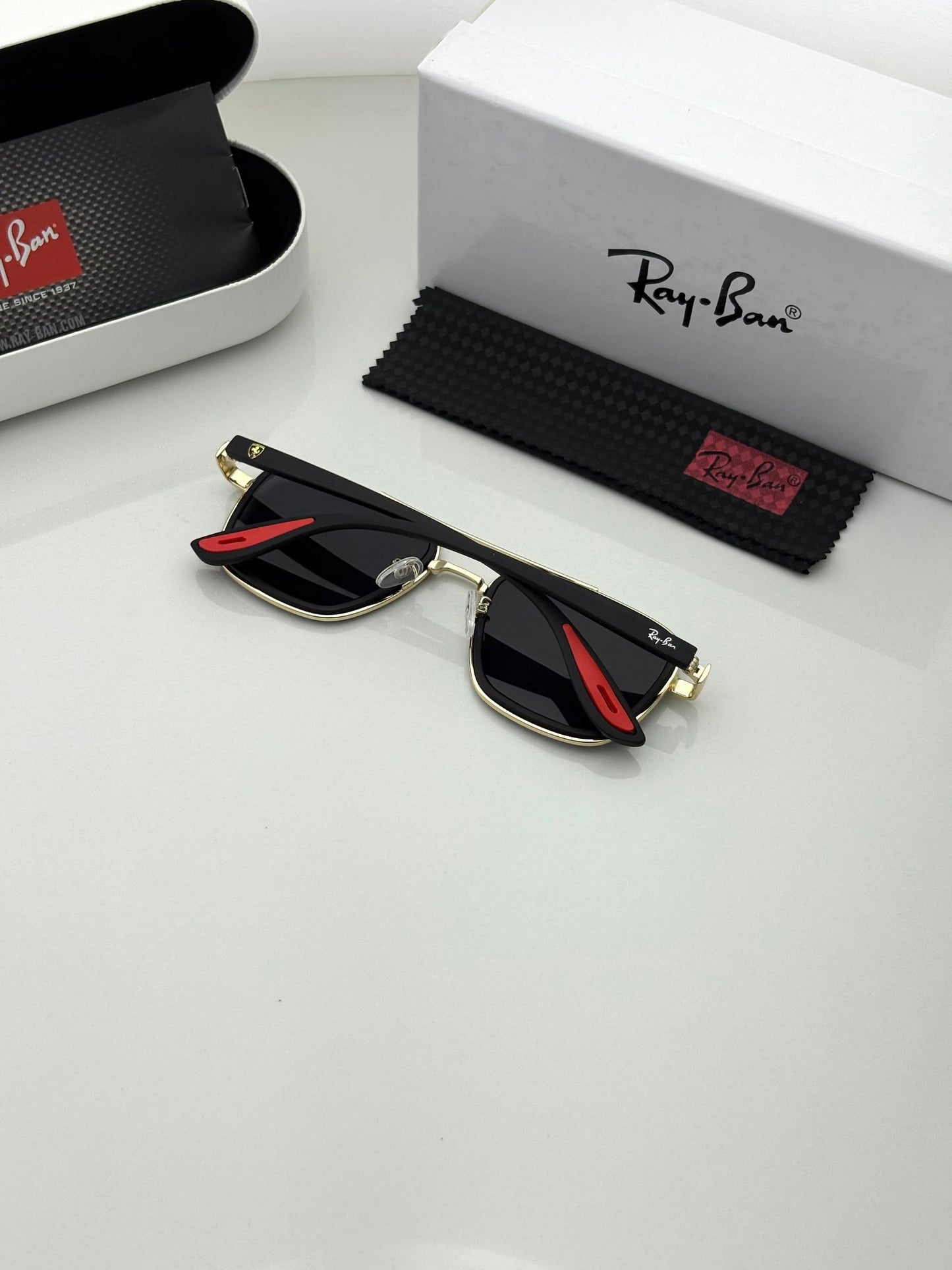 Affordable Black Shade And Gold Sunglasses