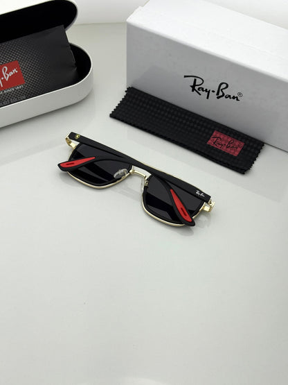 Affordable Black Shade And Gold Sunglasses