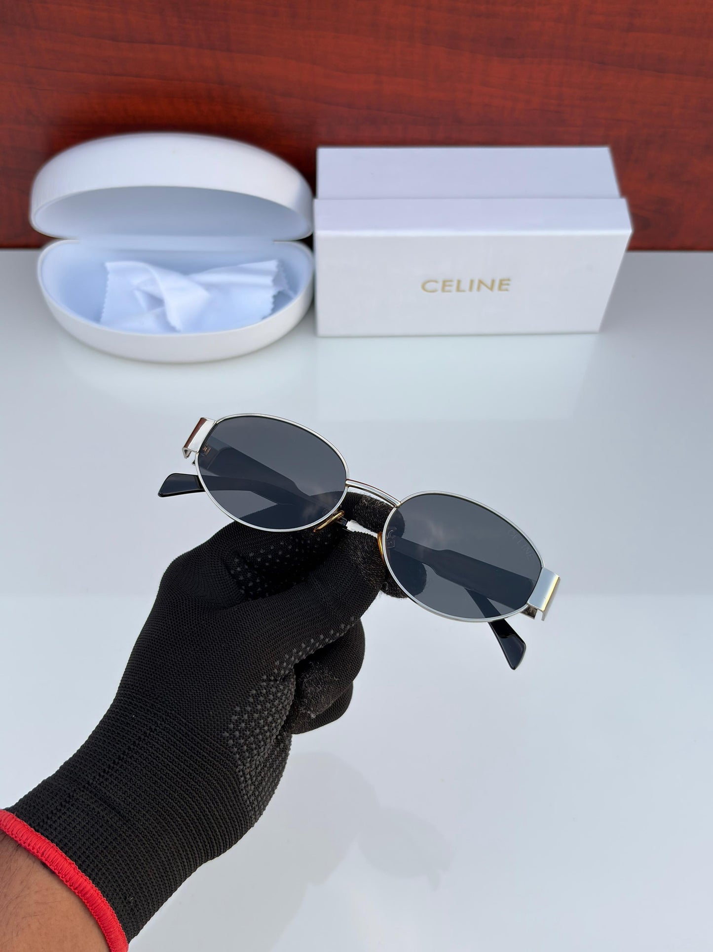 Celebrities Black And SIlver Sunglass