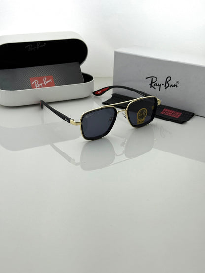 Affordable Black Shade And Gold Sunglasses