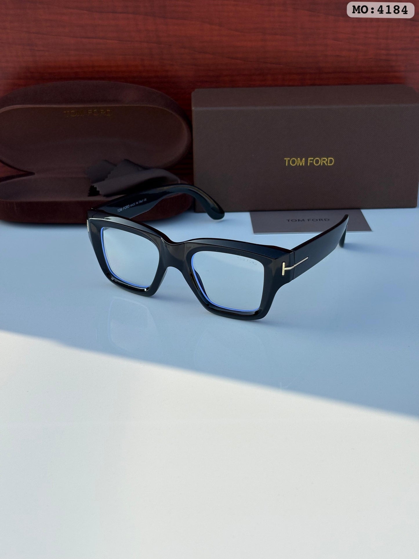 Stylish Eyewear Transparent Lens Sunglasses