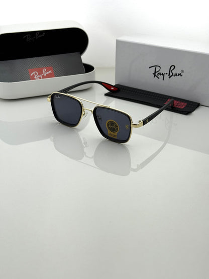 Affordable Black Shade And Gold Sunglasses