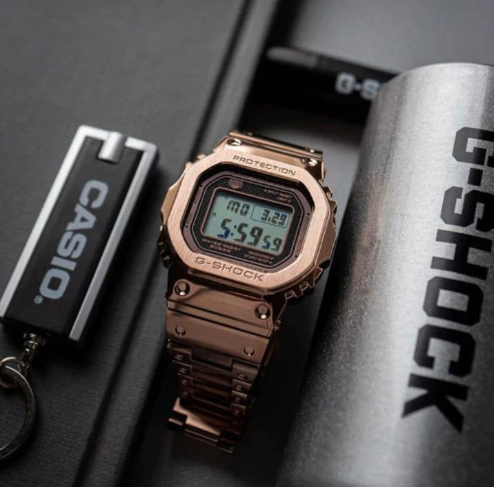 Casio G-Shock Digital  Rose Gold Metal Belt Men's Watch