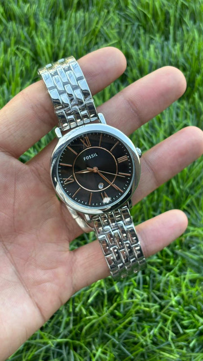 Fossil Black Dial Analog Women's Watch
