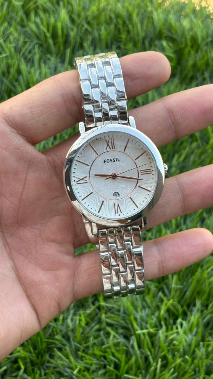Fossil White Dial Analog Luxury Women's Watch