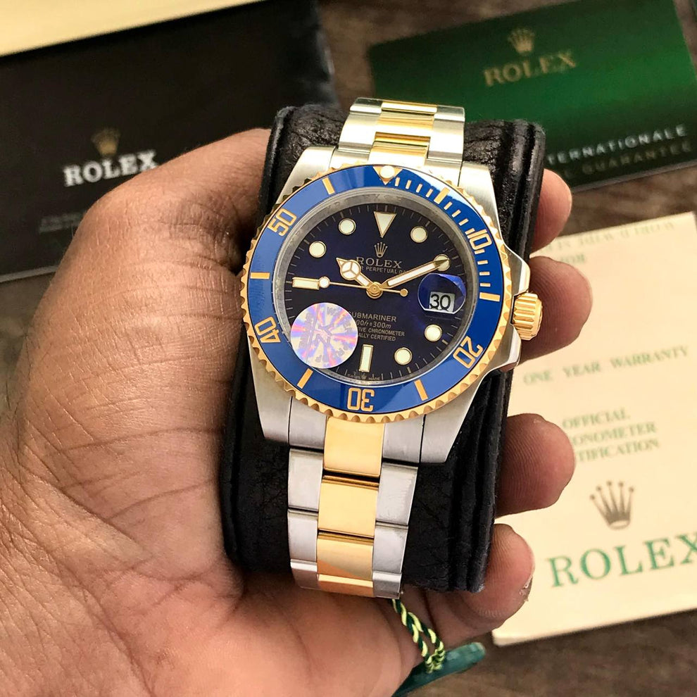 Ro lex Submariner Analog Blue Dial Round Men's Watch