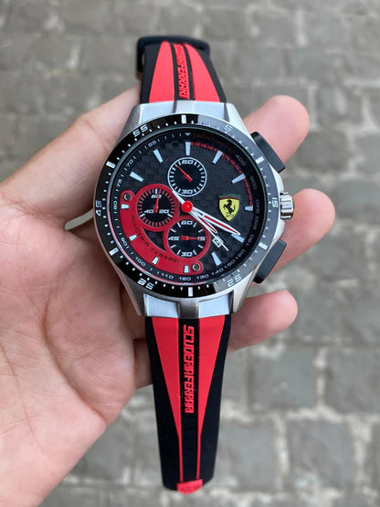 Scuderia Ferrari Black And Red Dial Men's Watch