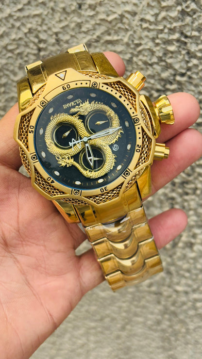 Invicta Heavy Metal Black Gold Men's Watch