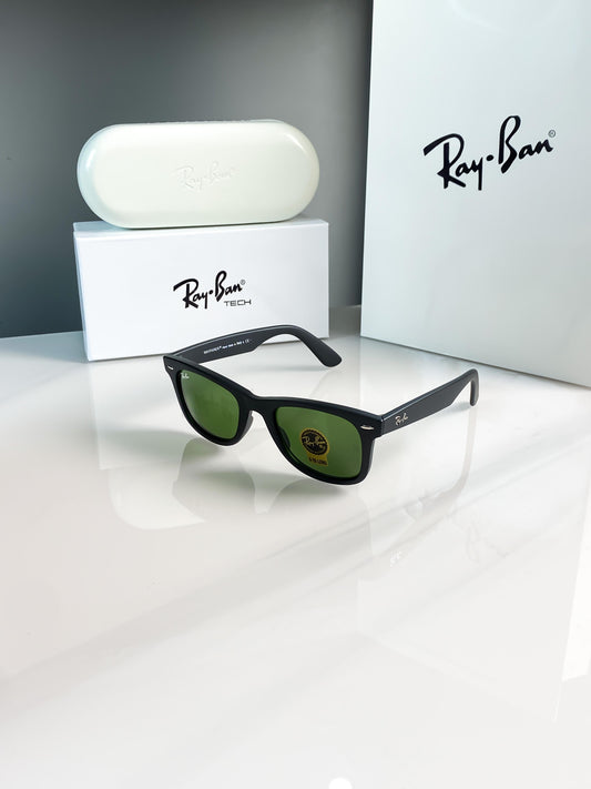 Ray Ban Green Shade And Black Wayfarer Sunglasses