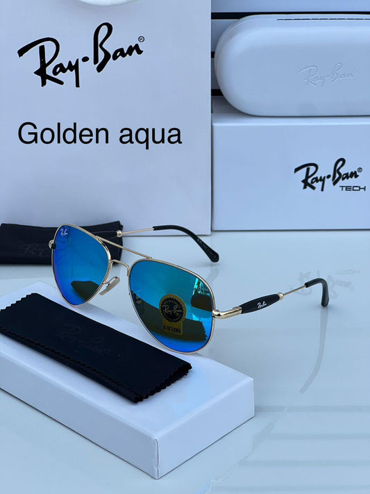 New Ray Ban Blue Glass Aviator Sunglasses