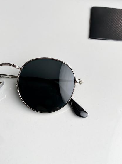 Fashion Black Round Sunglasses