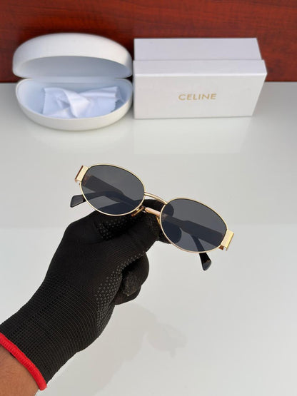 Celebrities Black And Rose Gold Sunglass