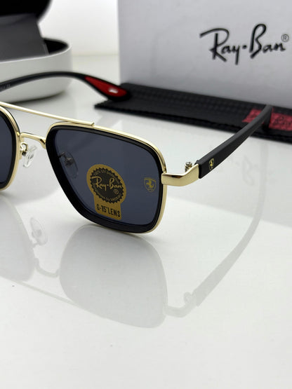 Affordable Black Shade And Gold Sunglasses