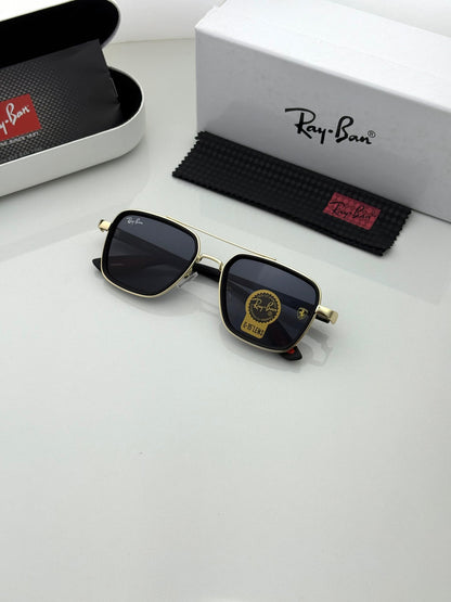 Affordable Black Shade And Gold Sunglasses