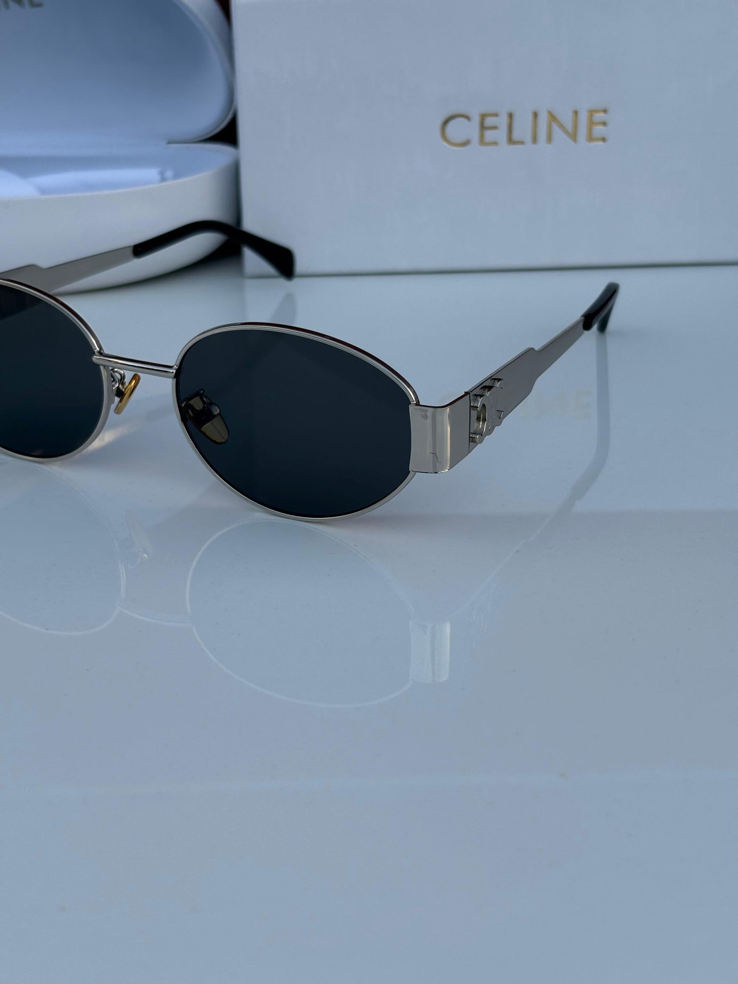 Celebrities Black And SIlver Sunglass