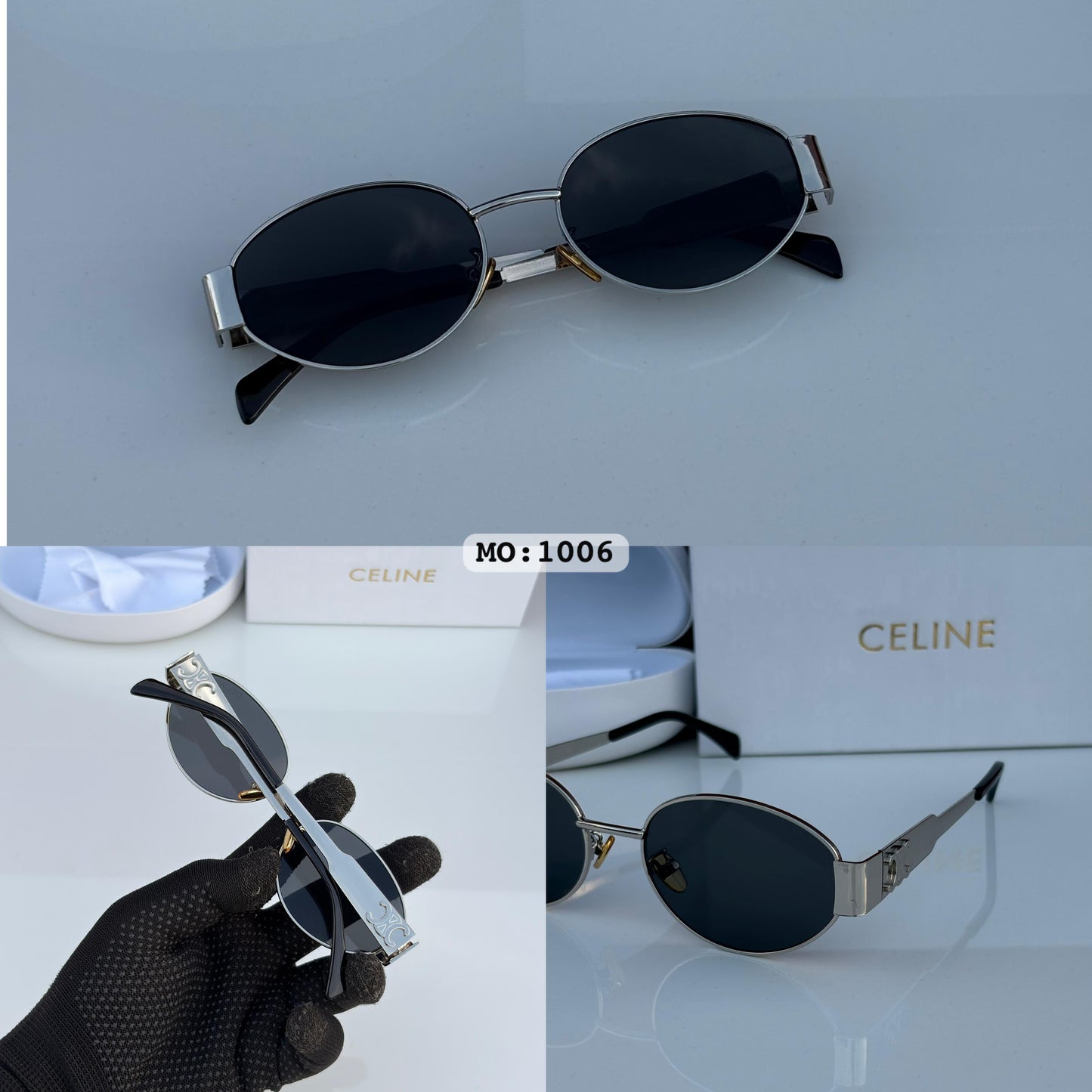 Celebrities Black And SIlver Sunglass