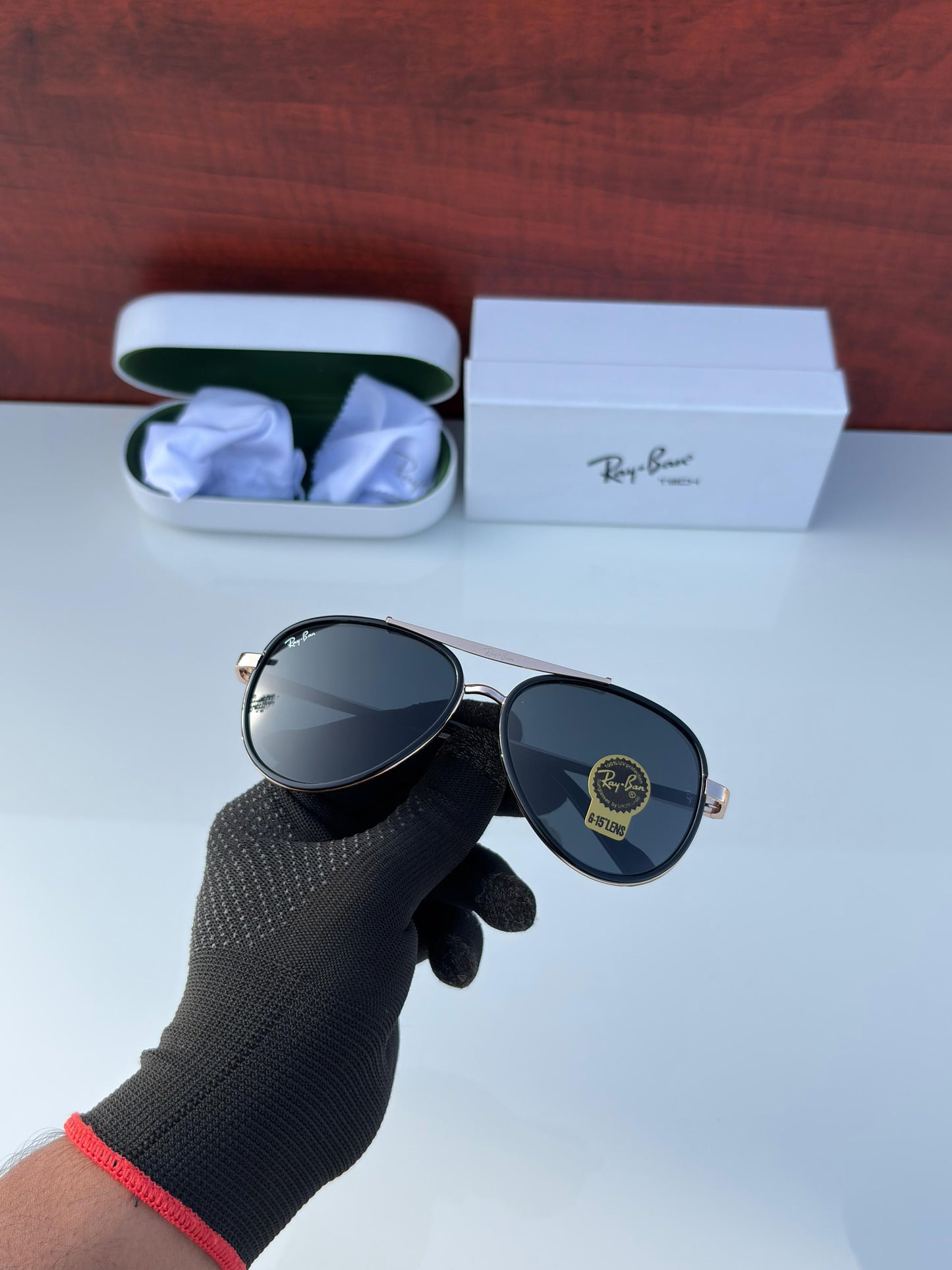 Classic look Black And Rose Gold Sunglasses