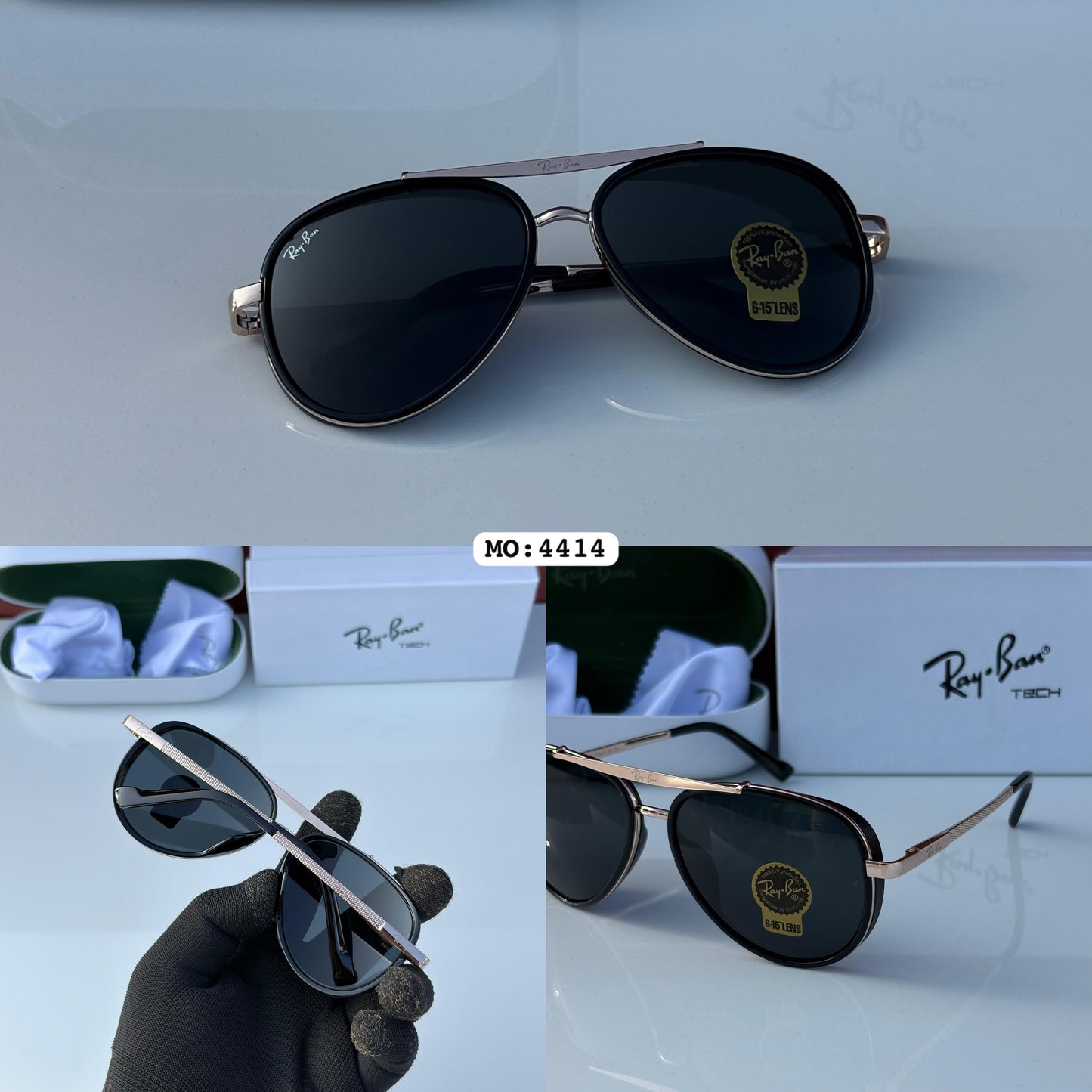 Classic look Black And Rose Gold Sunglasses