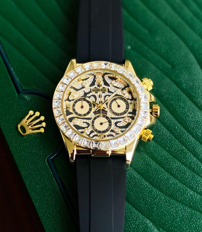 Rolex Tiger Eye Daytona Gold With Diamond Bezel Dial Men’s Watch
