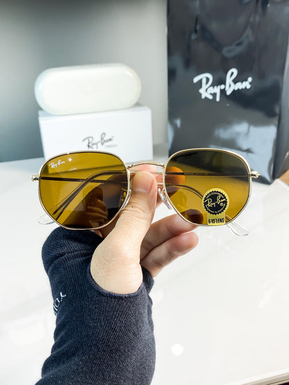 New Brown Gold Aviator Sunglasses