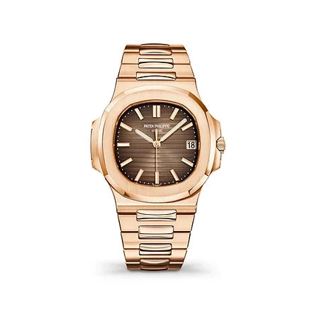 Patek Philippe Brown Rose Gold Full Metal Men's Watch