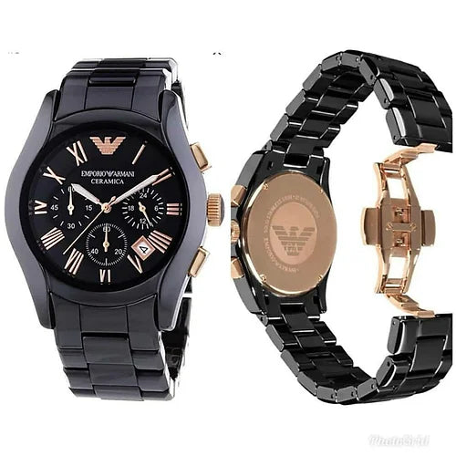 Emporio Armani Black Chronograph Men's Watch