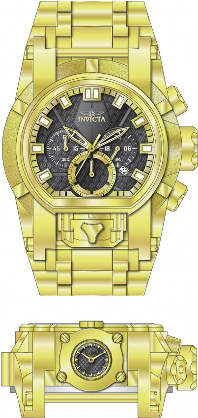 Invicta Classic Black Gold Mens Watch