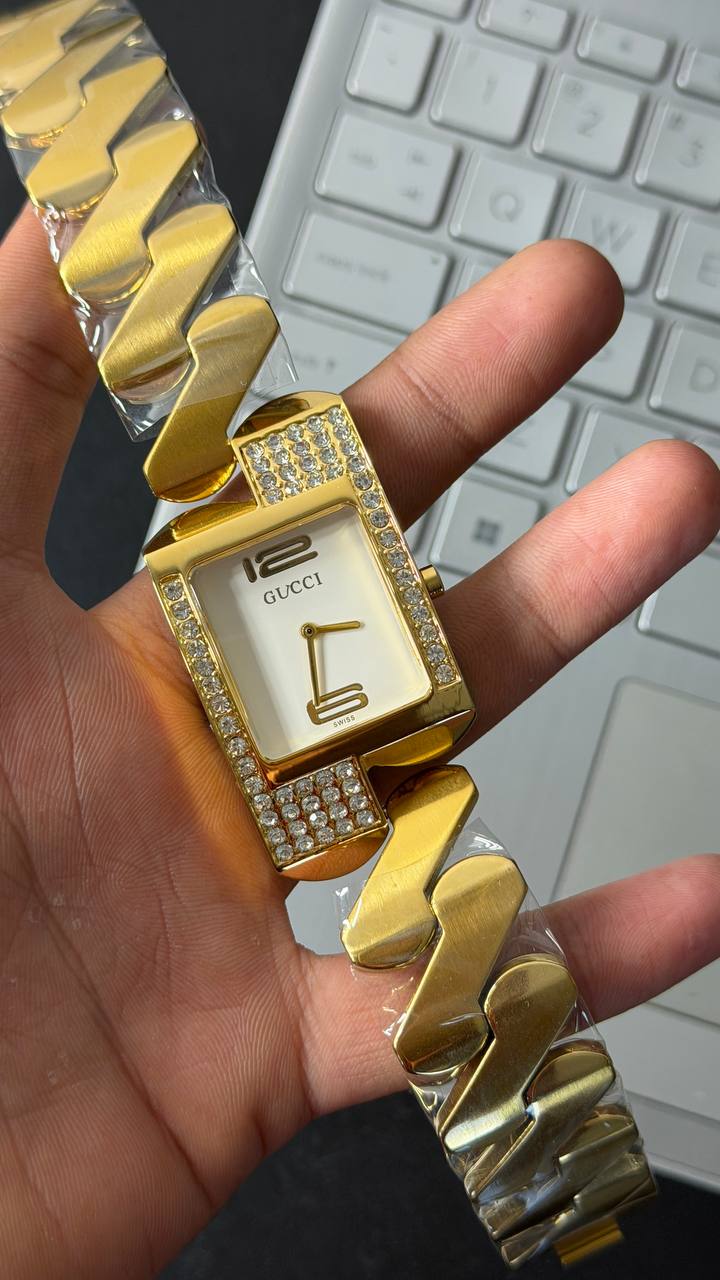 G-u-c-c! Chemin Des Tourelles White Dial Watch For Men's