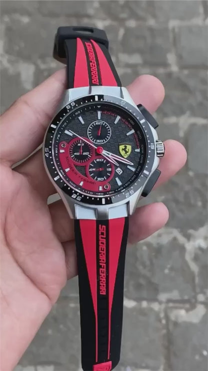 Scuderia Ferrari Black And Red Dial Men's Watch