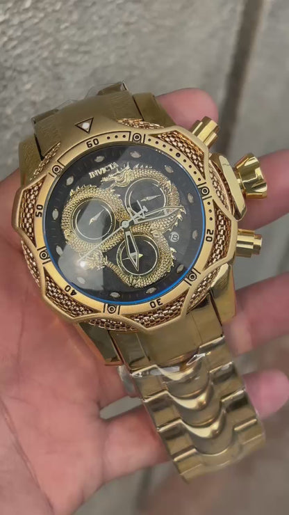 Invicta Heavy Metal Black Gold Men's Watch