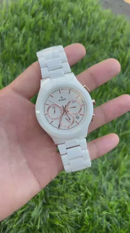 Rado HyperChrome Automatic White Dial Chronograph Men's Watch